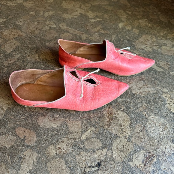 VGUC Free People St. Lucia leather flats, coral, size 38 - Picture 4 of 6